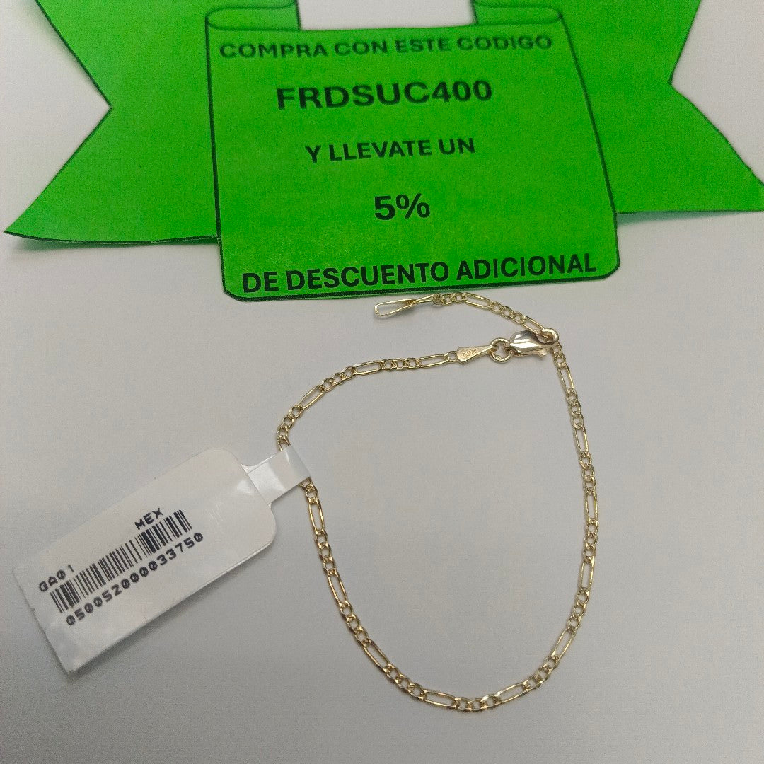 PULSERAS 3X1 ORO 14K 18 CM 1.5 GR (NUEVO)