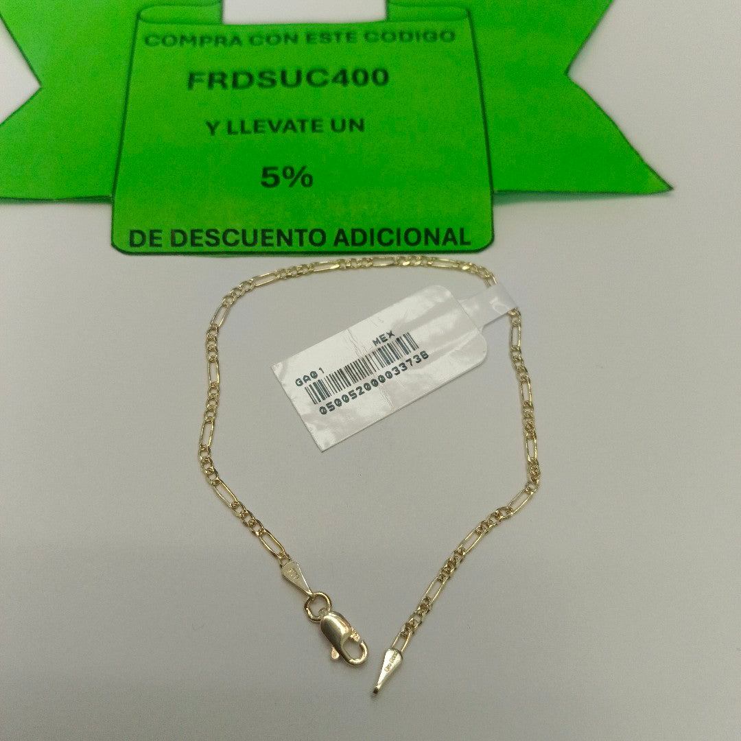 PULSERAS 3X1 ORO 14K 18 CM 1.5 GR (NUEVO)