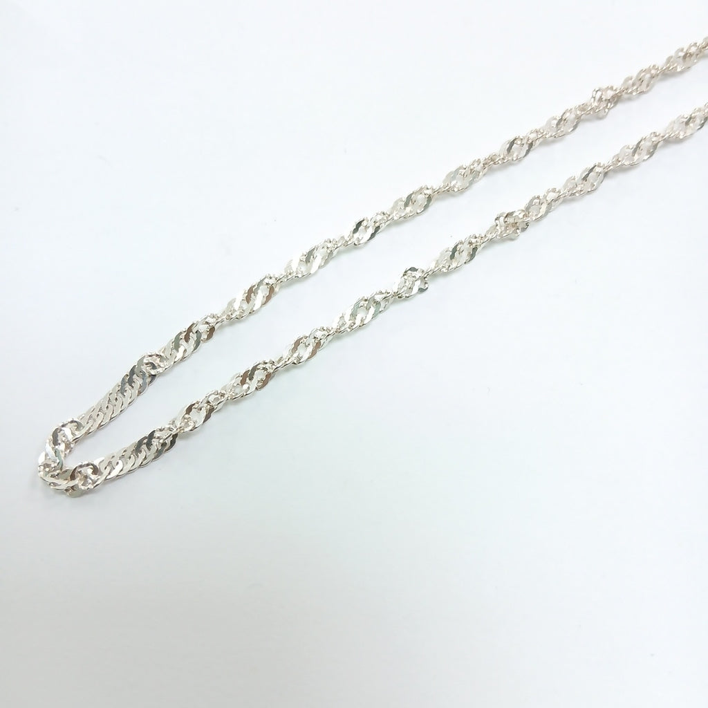 CADENA TEJIDO MEDIO TORZAL PLATA .925 55 CM 6.2 GR (NUEVO)
