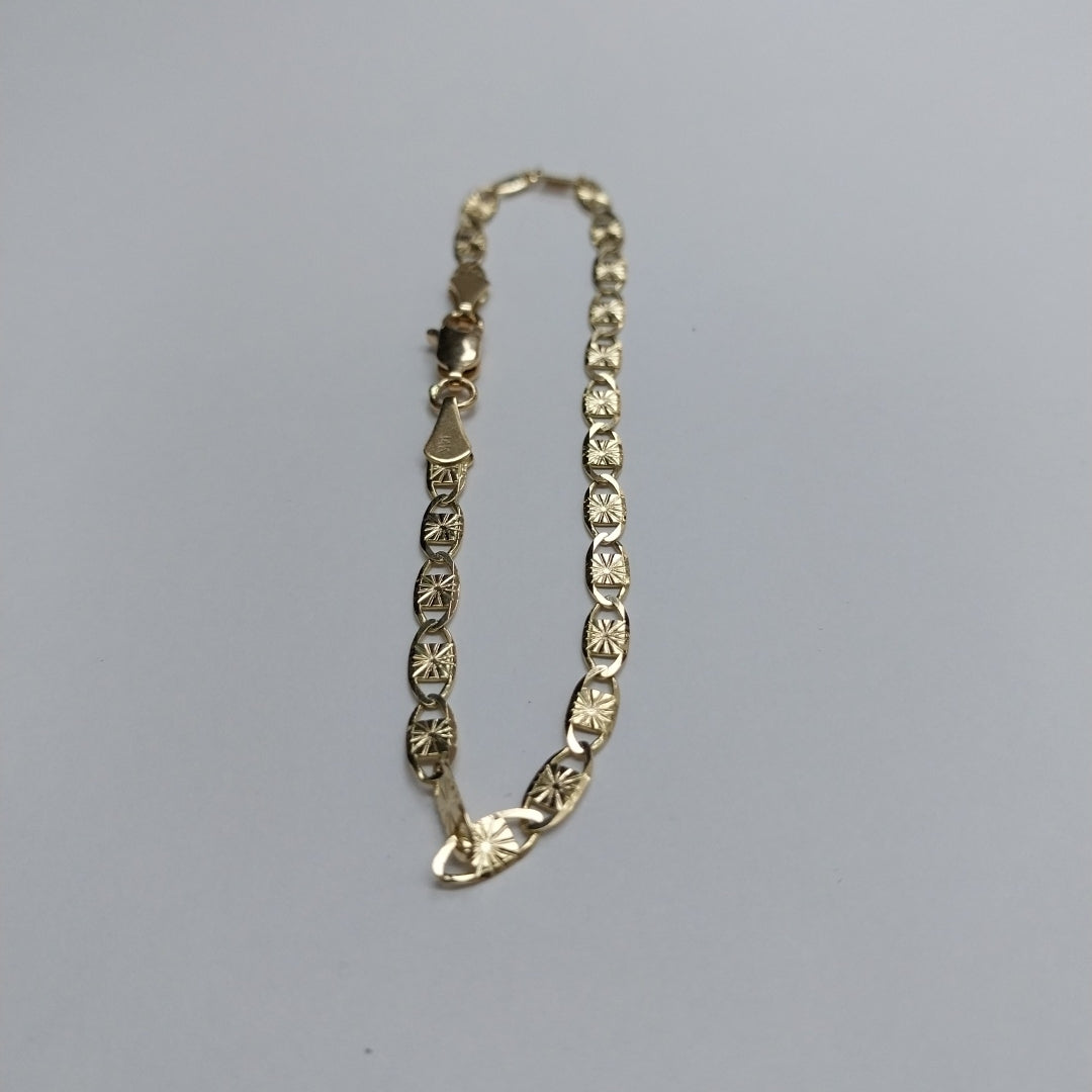 PULSERAS GUCHI ORO 14K 18 CM 2.8 GR (NUEVO)