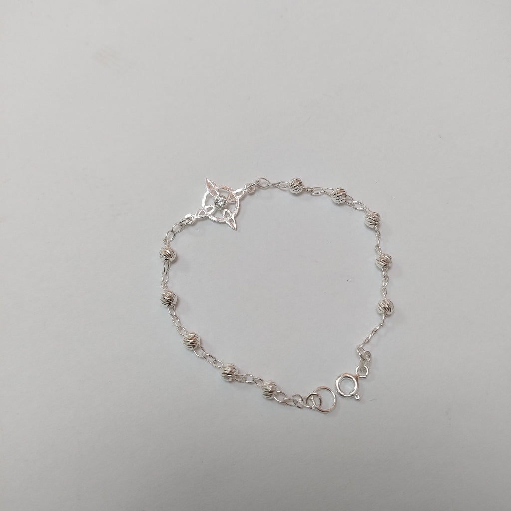 PULSERA TEJIDO ESPECIAL PLATA .925 18 CM 2.8 GR (NUEVO)