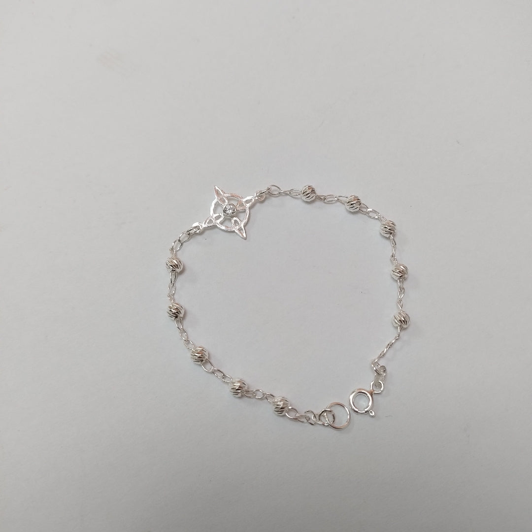 PULSERA TEJIDO ESPECIAL PLATA .925 18 CM 2.8 GR (NUEVO)