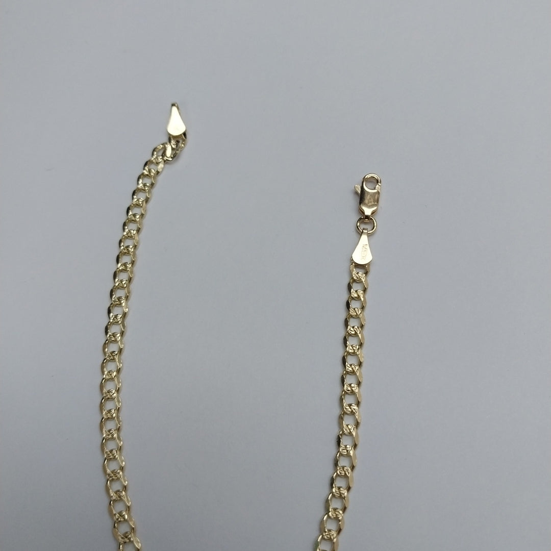 PULSERAS BARBADA ORO 14K 21 CM 5.2 GR (NUEVO)