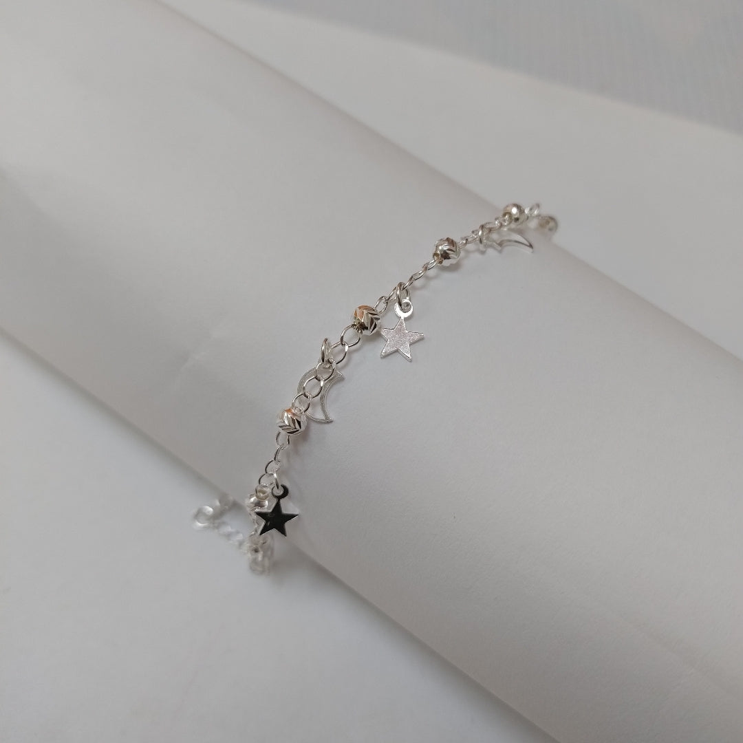 PULSERA TEJIDO TEJIDO ESPECIAL PLATA .925 18 CM 3.1 GR (NUEVO)