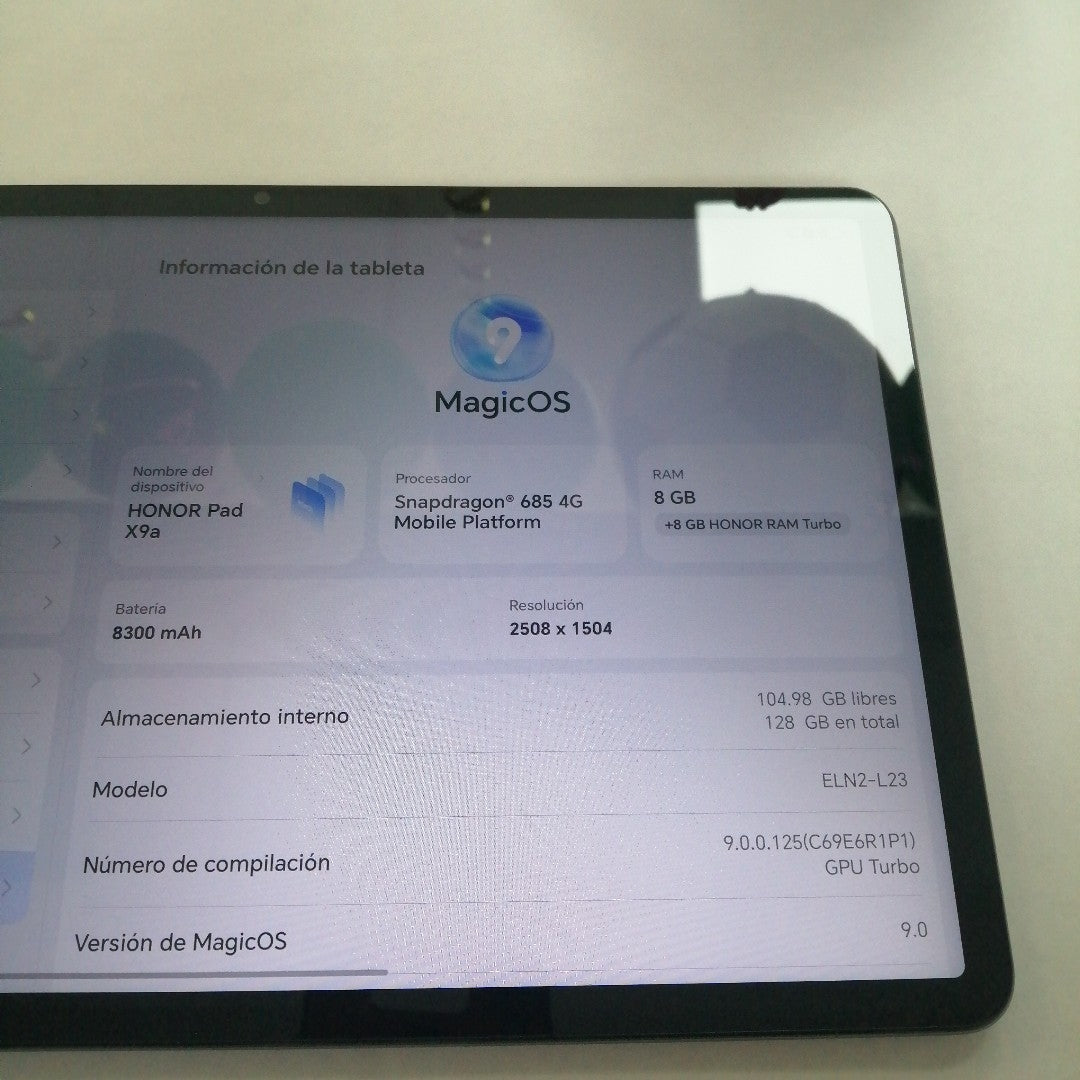 TABLETA HONOR PAD X9A ELN2-L23 (2025) 128 GB 8 GB RAM (SEMINUEVO)