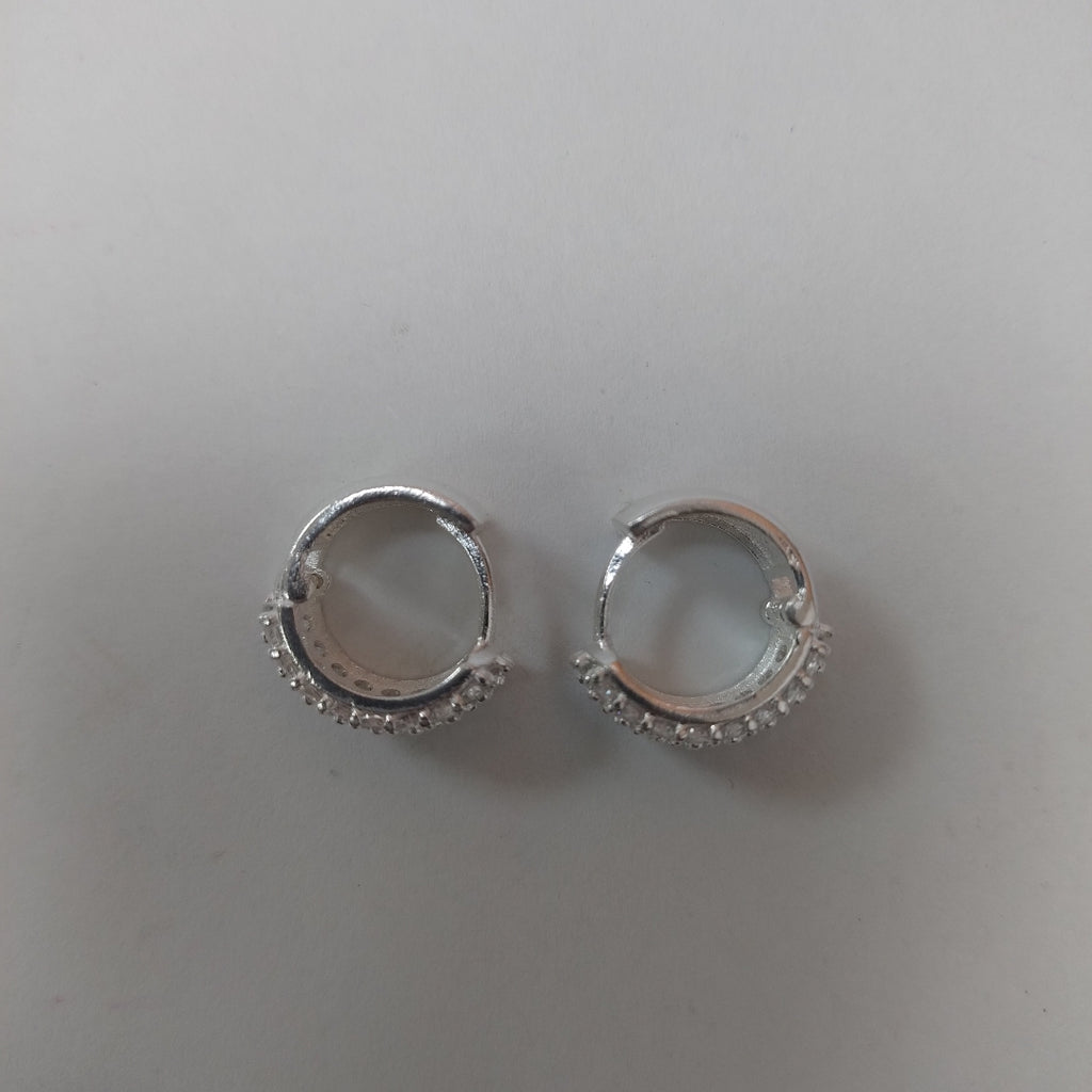 HUGGIES C/CIRCONIAS PLATA .925 5.5 GR (NUEVO)