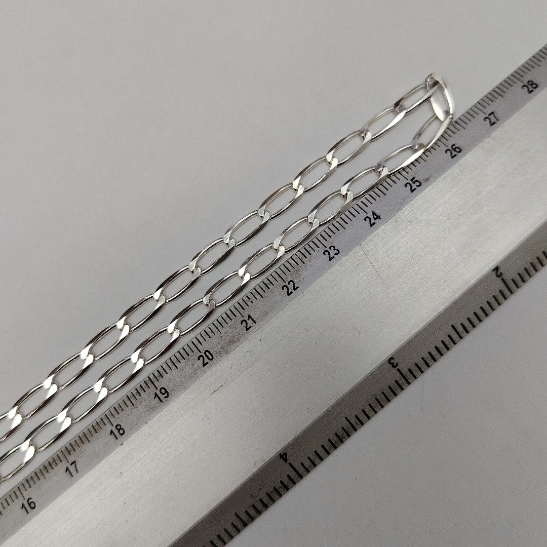 CADENA TEJIDO ESLABONES PLATA .925 55 CM 10.1 GR (NUEVO)