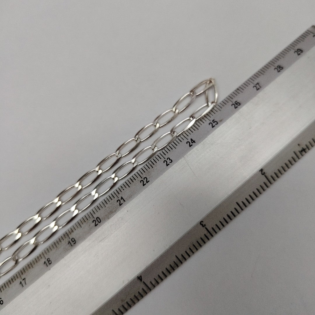 CADENA TEJIDO ESLABONES PLATA .925 55 CM 9.7 GR (NUEVO)