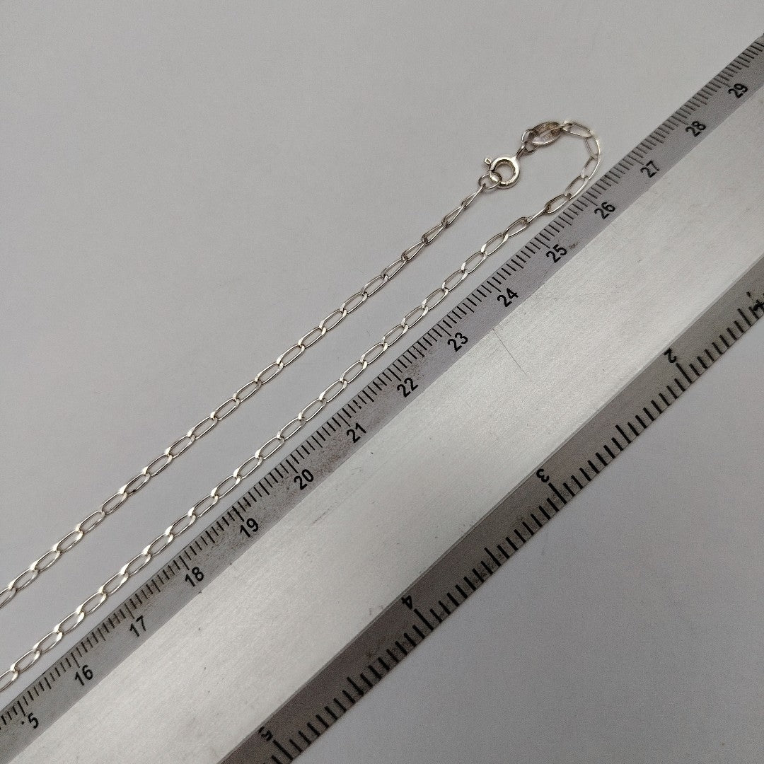 CADENA TEJIDO ESLABONES PLATA .925 55 CM 2.9 GR (NUEVO)