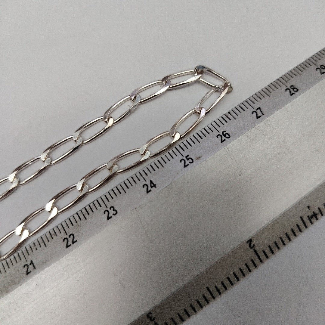 CADENA TEJIDO ESLABONES PLATA .925 55 CM 10.3 GR (NUEVO)