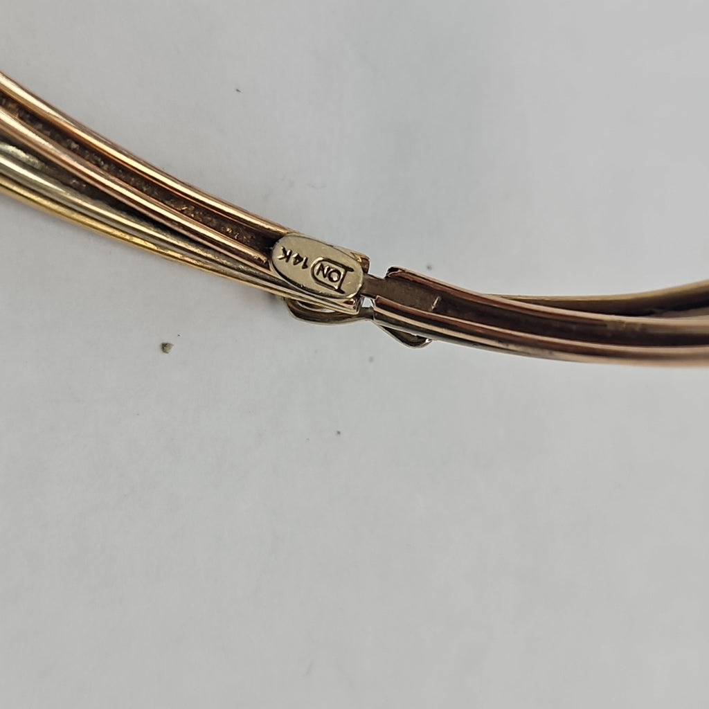 PULSERA RIGIDA ORO COMBINADO 14 K 6,30 GRMS (SEMINUEVO)