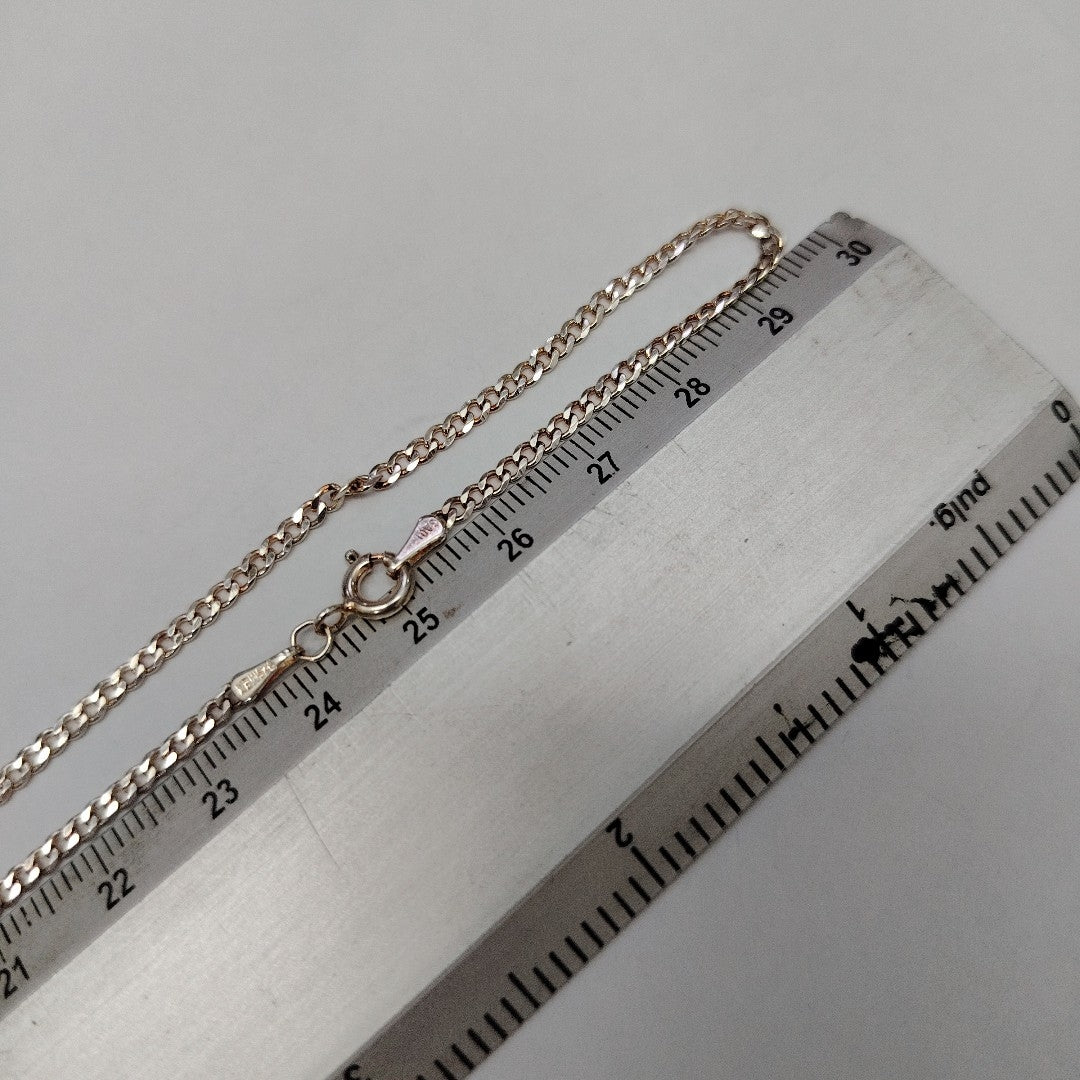 CADENA TEJIDO BARBADO PLATA .925 60 CM 5.7 GR (NUEVO)