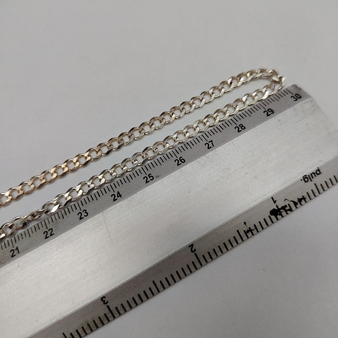 CADENA TEJIDO BARBADO PLATA .925 60 CM 13 GR (NUEVO)