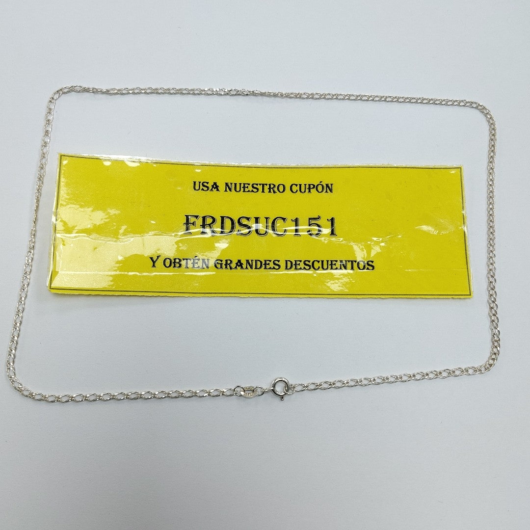 CADENA TEJIDO ESLABONES PLATA .925 50 CM 3.5 GR (NUEVO)