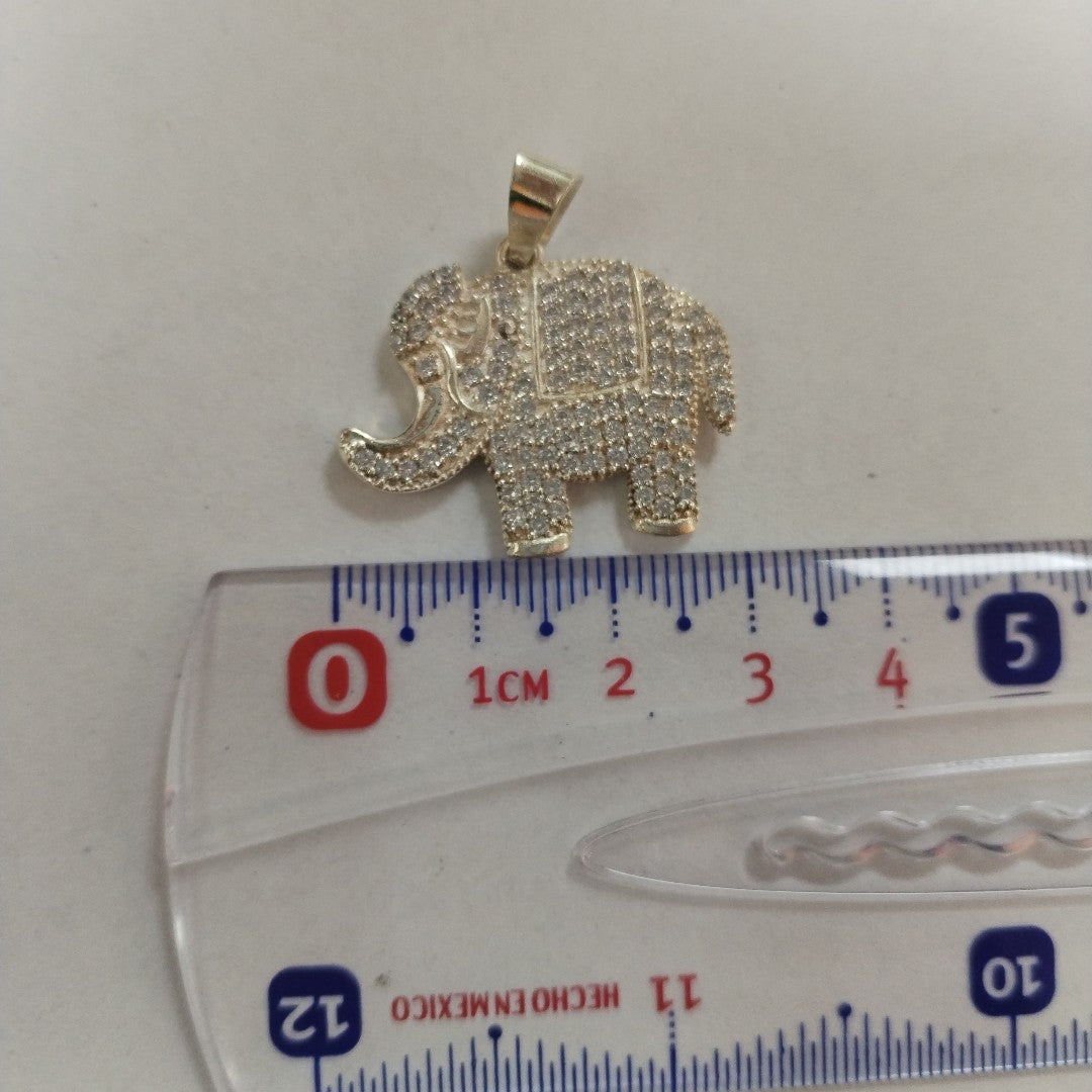 DIJE ELEFANTE C/CIRCONIAS PLATA .925 5.3 GR (NUEVO)