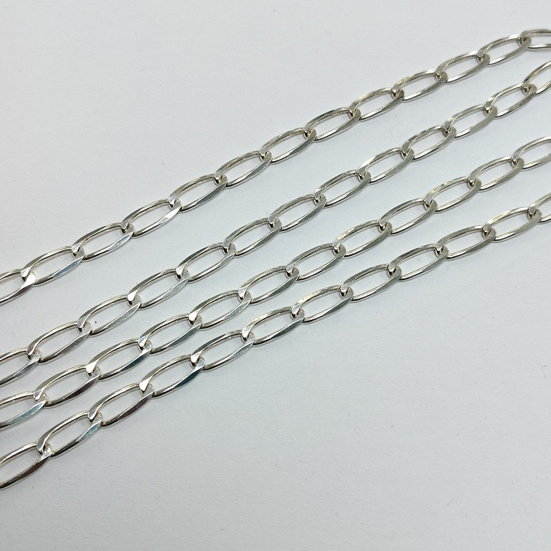 CADENA TEJIDO ESLABONES PLATA .925 60 CM 11 GR (NUEVO)
