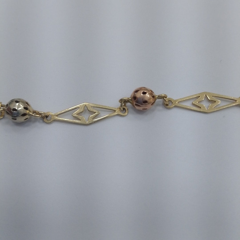 PULSERA ORO COMBINADO 14 K 3.8 GRMS (SEMINUEVO)