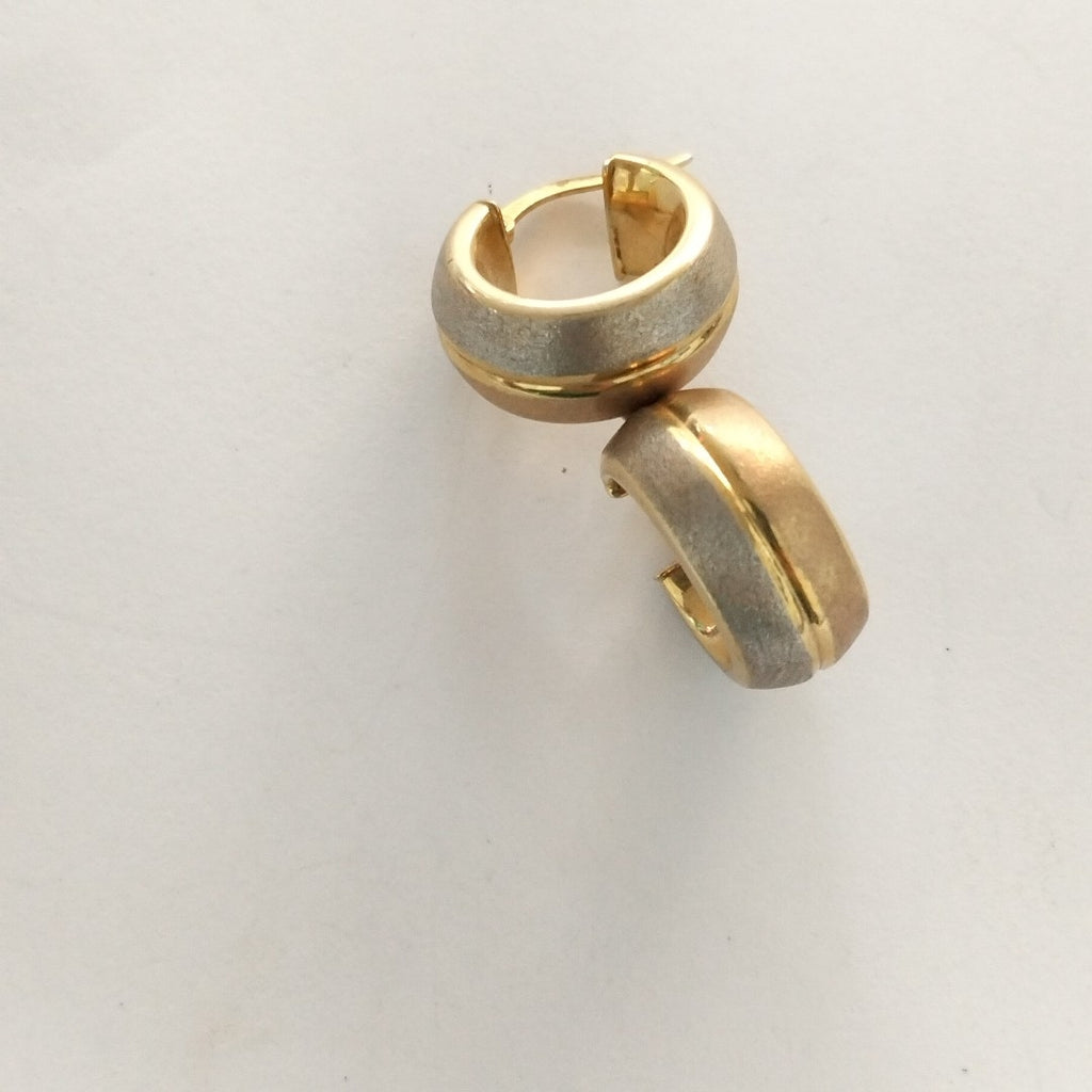 ARRACADAS PAR ORO, ORO COMBINADO 14 K 4 GRMS (SEMINUEVO)