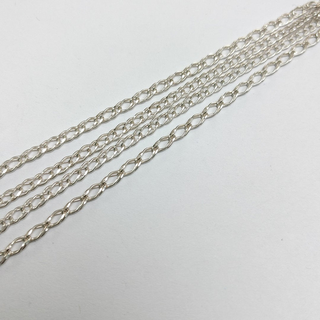 CADENA TEJIDO ESLABONES PLATA .925 50 CM 3.5 GR (NUEVO)