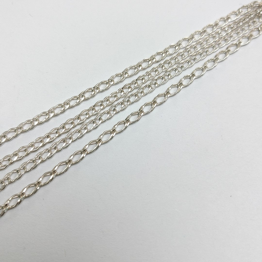 CADENA TEJIDO ESLABONES PLATA .925 50 CM 3.5 GR (NUEVO)