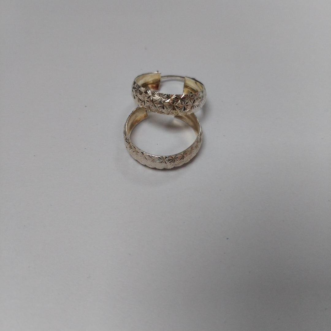 PAR ARRACADAS FACETADAS PLATA .925 3.4 GR (NUEVO)
