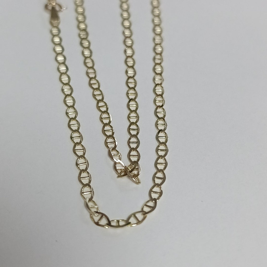 CADENAS TEJIDO GUCHI ORO 10K 55 CM 4 GR (NUEVO)