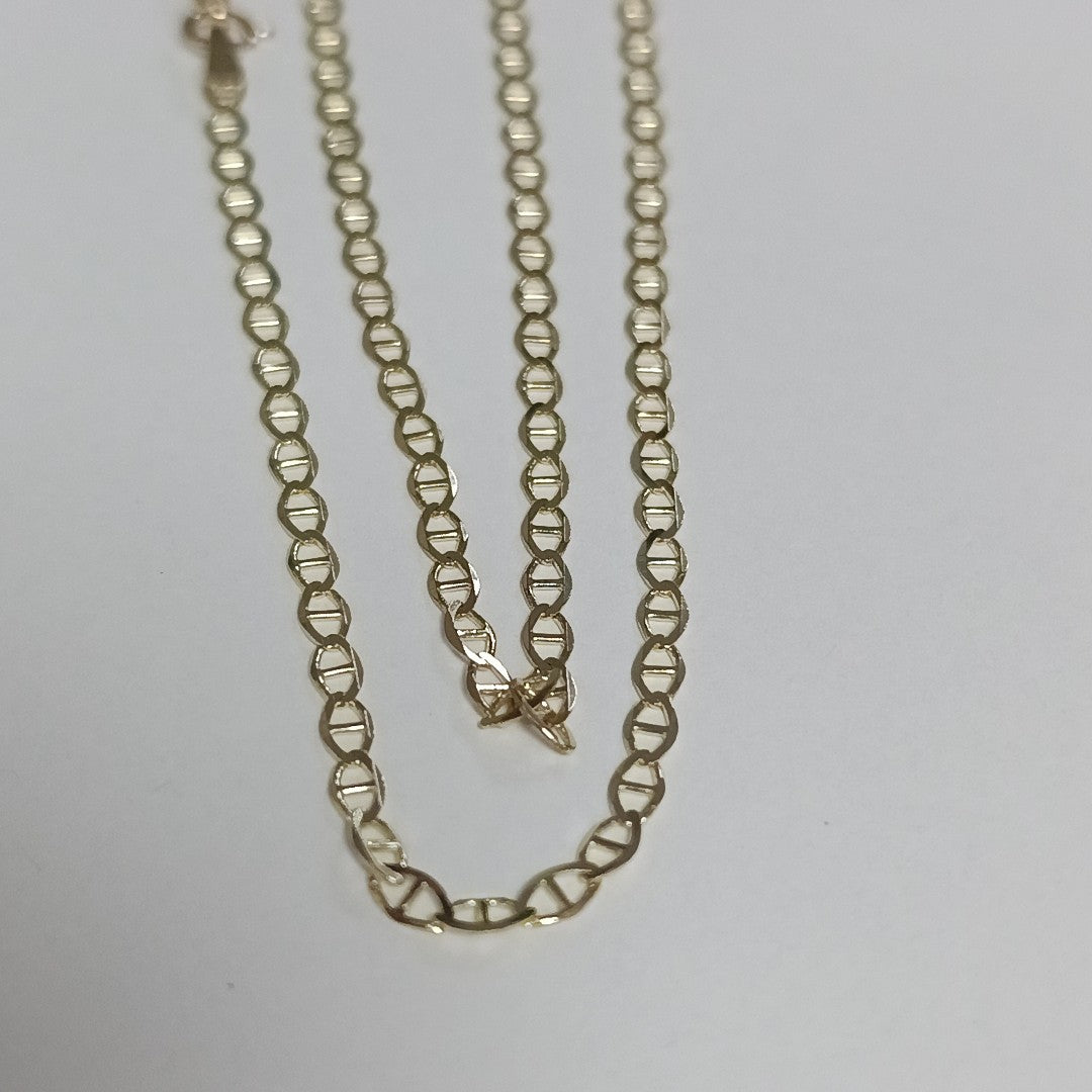 CADENAS TEJIDO GUCHI ORO 10K 55 CM 4 GR (NUEVO)