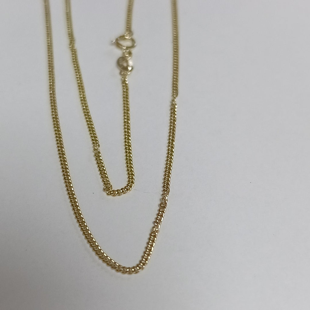 CADENAS TEJIDO BARBADA ORO 10K 50 CM 2.8 GR (NUEVO)