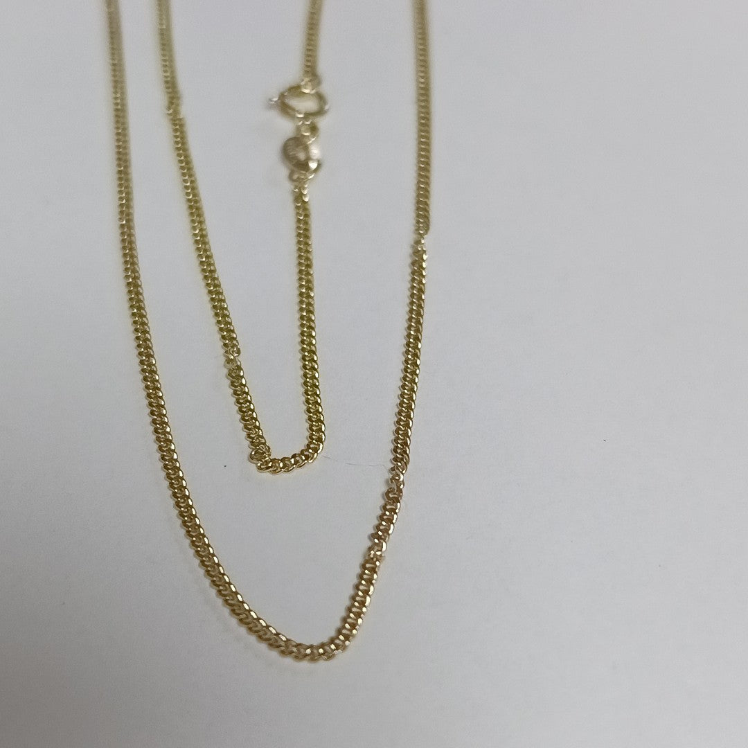 CADENAS TEJIDO BARBADA ORO 10K 50 CM 2.8 GR (NUEVO)