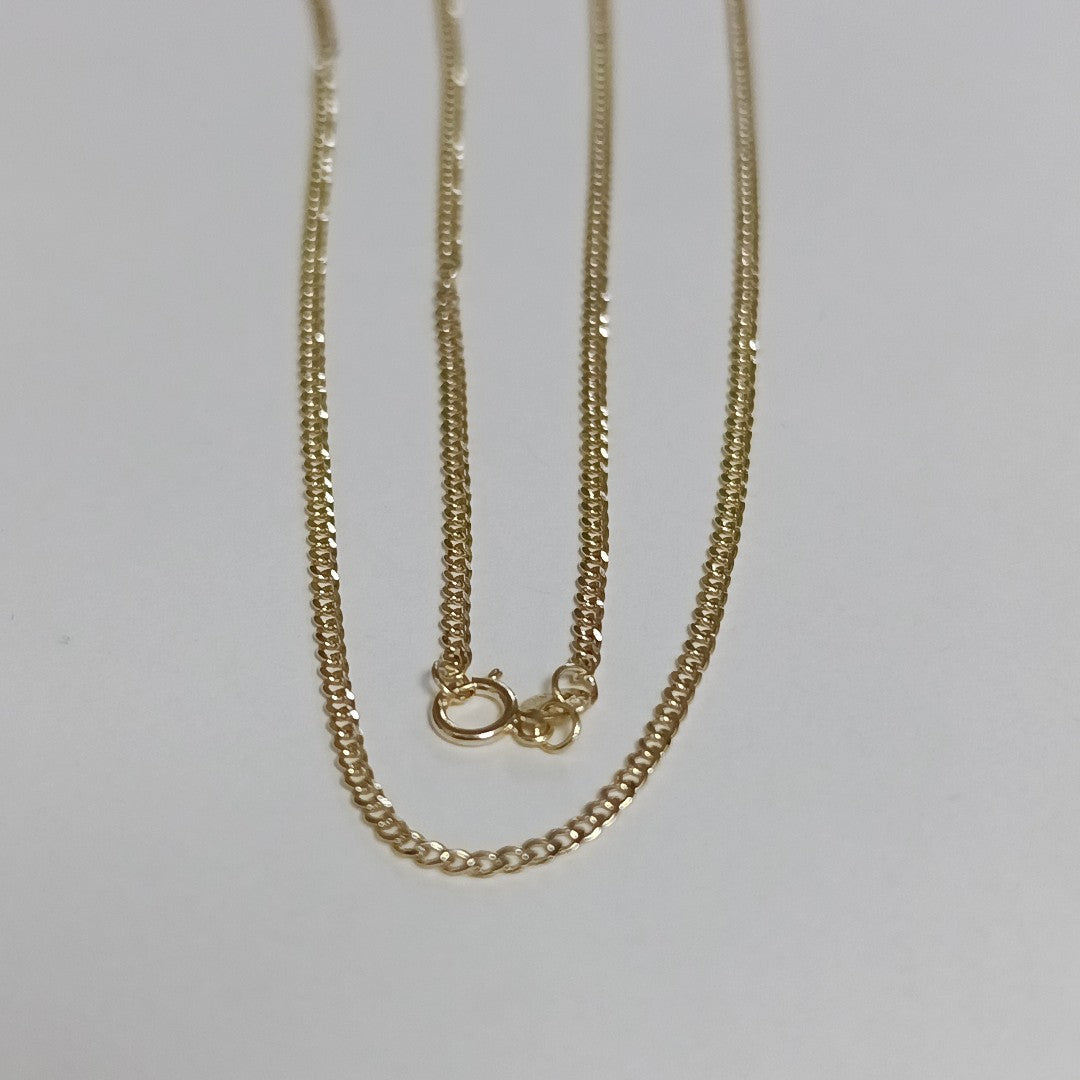 CADENAS TEJIDO BARBADA ORO 10K 55 CM 3.8 GR (NUEVO)