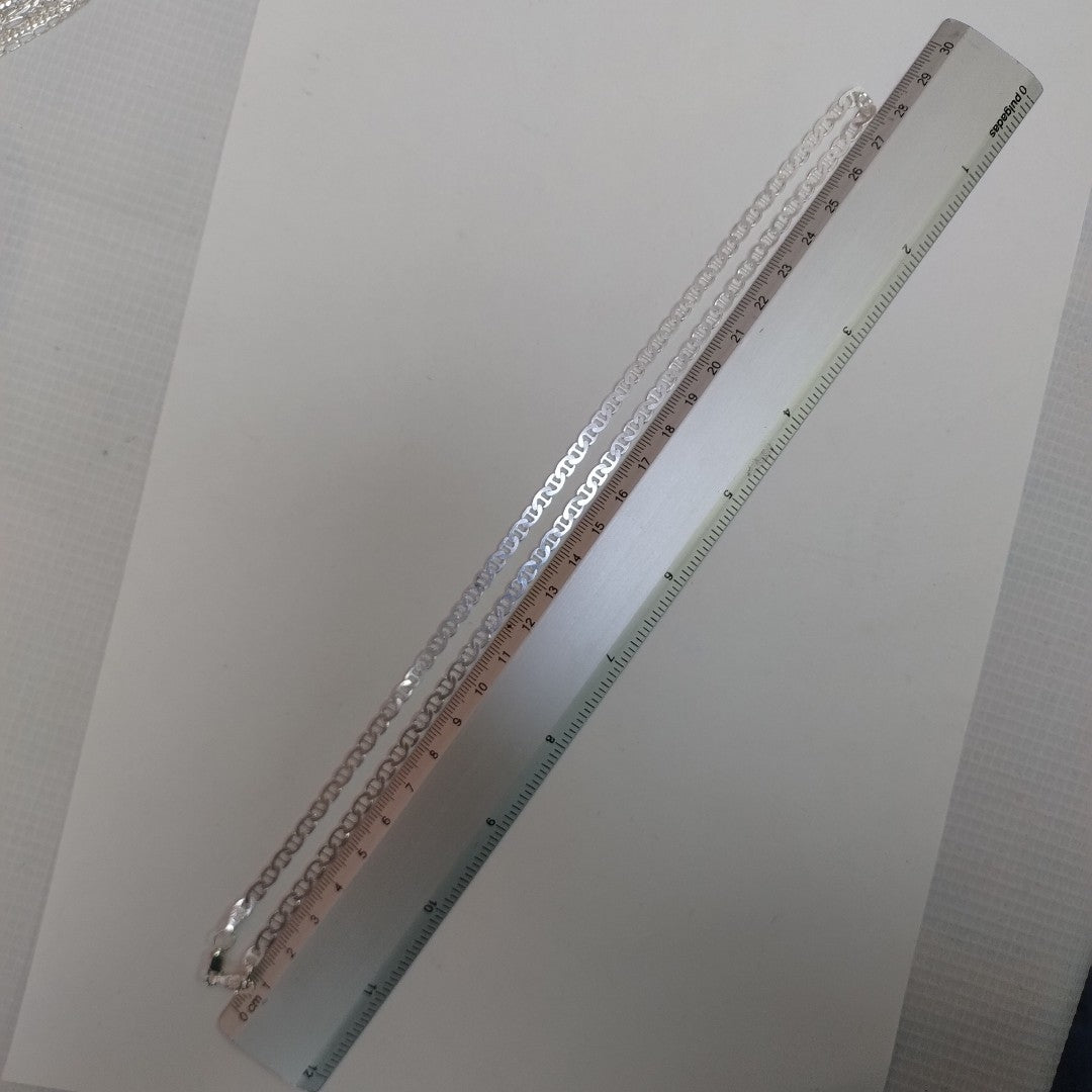 CADENA TEJIDO GUCHI PLATA .925 55 CM 12.8 GR (NUEVO)