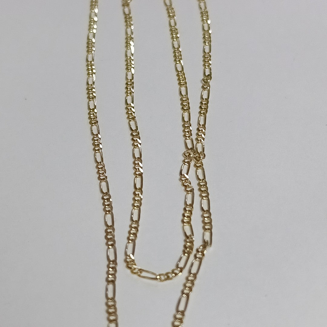 CADENAS TEJIDO 3X1 ORO 10K 55 CM 3.2 GR (NUEVO)