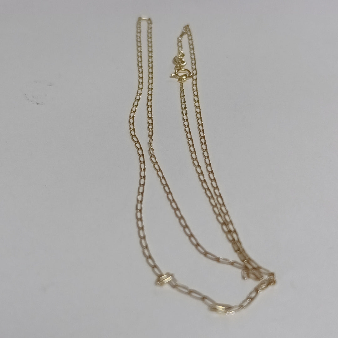 CADENAS TEJIDO ESLABONES ORO 10K 55 CM 1.9 GR (NUEVO)