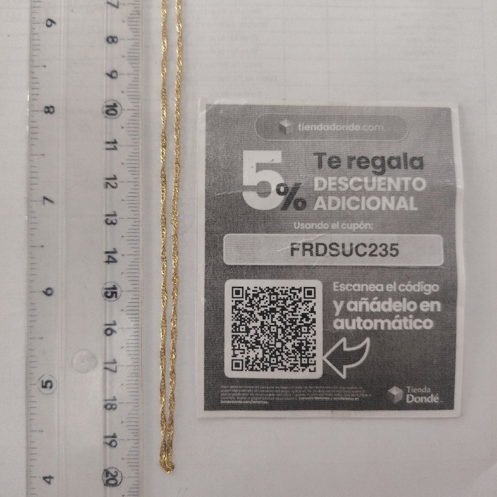 CADENA ORO 14 K 0,80 GRMS (SEMINUEVO)