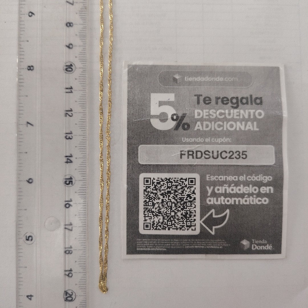 CADENA ORO 14 K 0,80 GRMS (SEMINUEVO)
