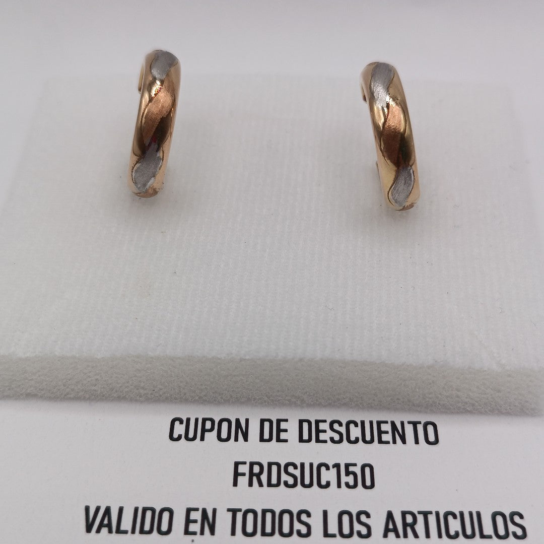 ARRACADAS PAR ORO COMBINADO 10 K 2.8 GRMS (SEMINUEVO)