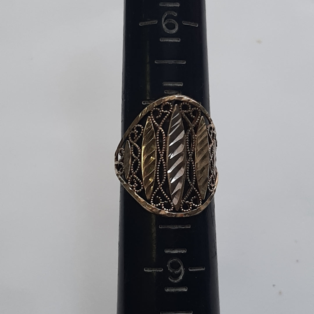 ANILLO ORO, ORO BLANCO 10 K 2.1 GRMS (SEMINUEVO)