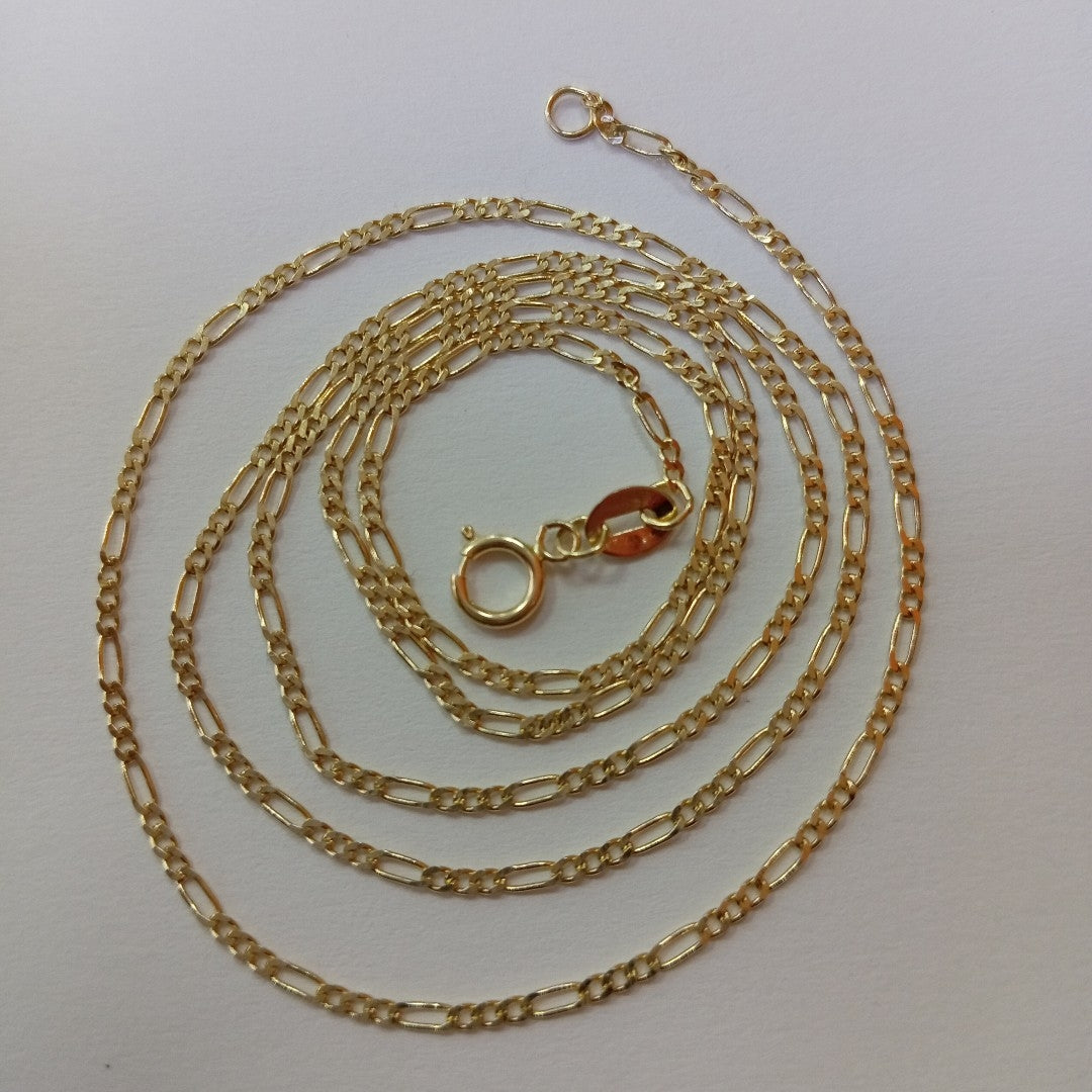 CADENAS TEJIDO 3X1 ORO 14K 55 CM 2.4 GR (NUEVO)