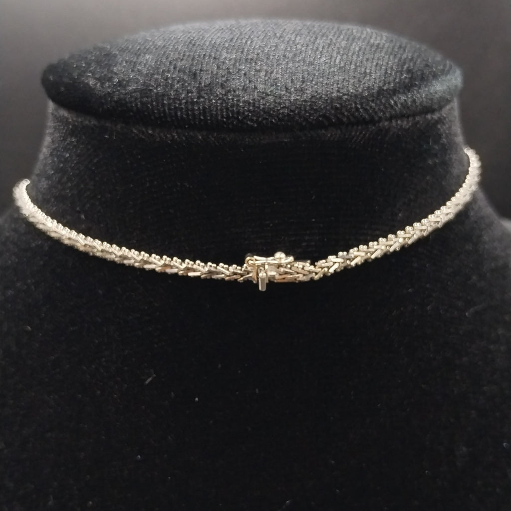 GARGANTILLA ORO,ORO BLANCO 18 K 14,10 GRMS (SEMINUEVO)