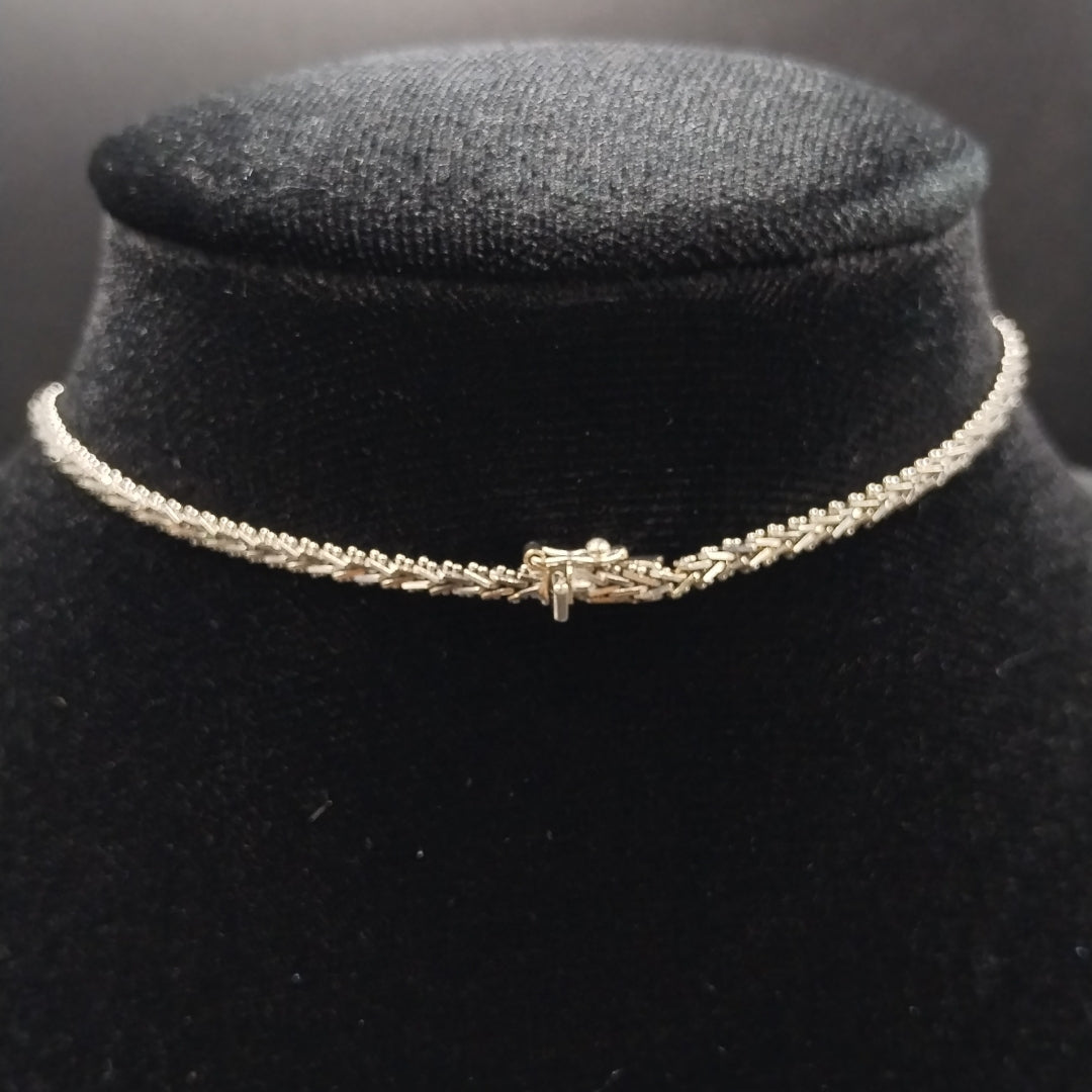 GARGANTILLA ORO,ORO BLANCO 18 K 14,10 GRMS (SEMINUEVO)