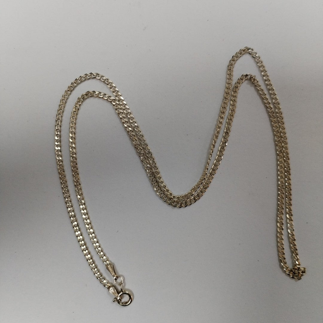 CADENA TEJIDO BARBADO PLATA .925 60 CM 5.6 GR (NUEVO)