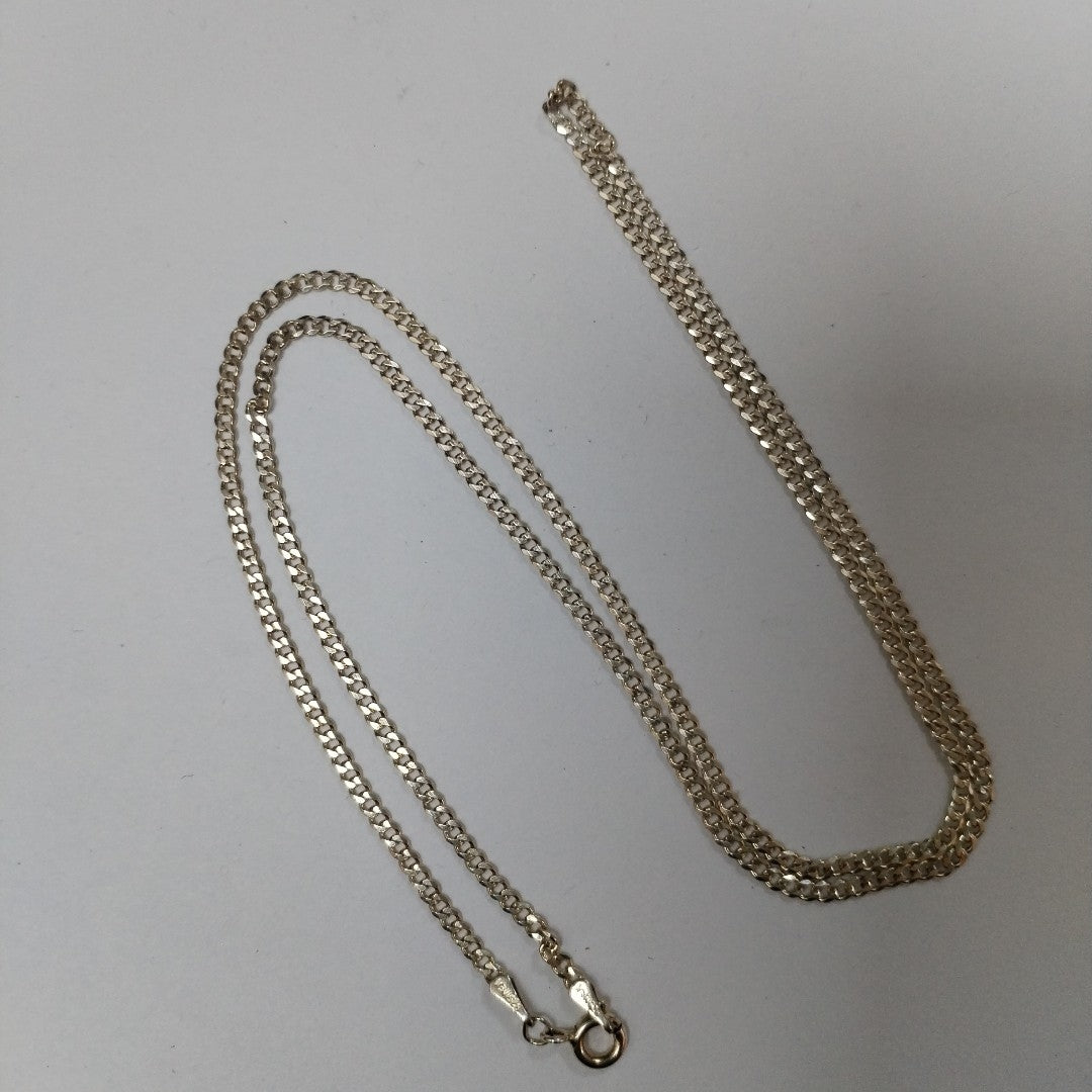 CADENA TEJIDO BARBADO PLATA .925 60 CM 5.6 GR (NUEVO)