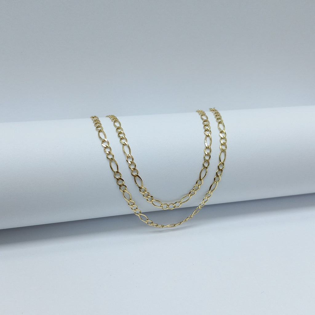 CADENAS TEJIDO 3X1 ORO 10K 55 CM 4.3 GR (NUEVO)