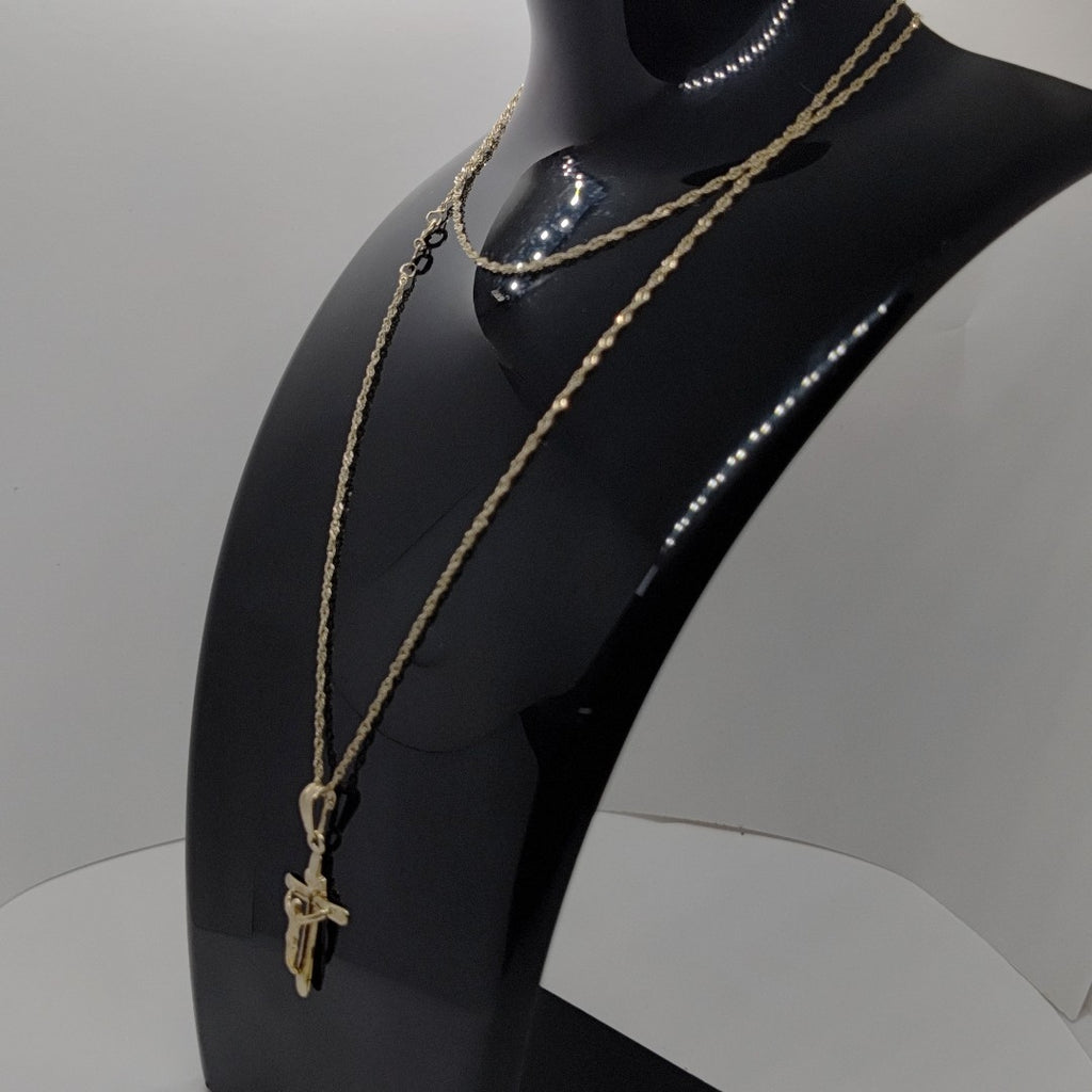 CADENA,CRUCIFIJO ORO 14 K 2,60 GRMS (SEMINUEVO)