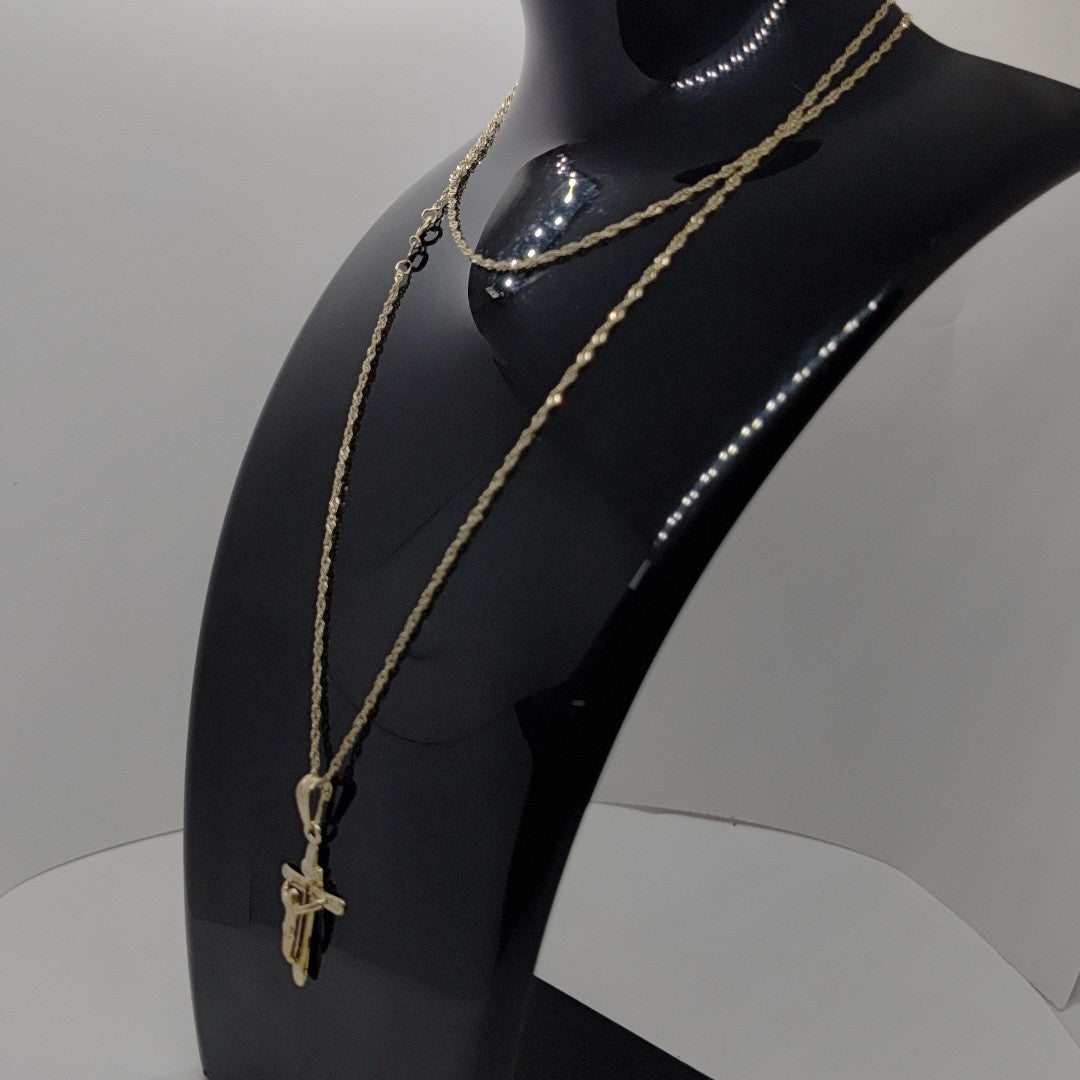CADENA,CRUCIFIJO ORO 14 K 2,60 GRMS (SEMINUEVO)