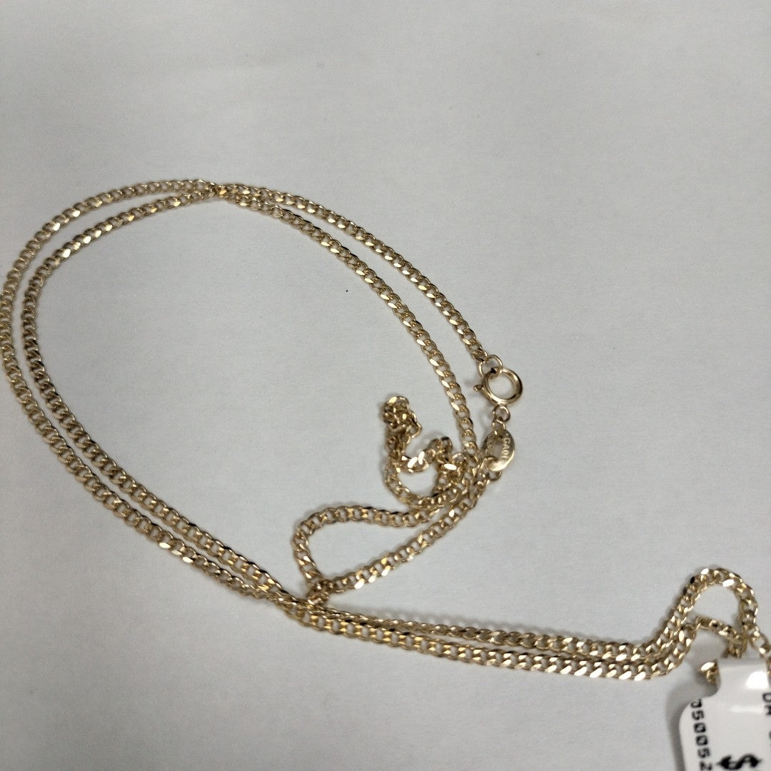 CADENAS TEJIDO BARBADA ORO 10K 55 CM 3.9 GR (NUEVO)