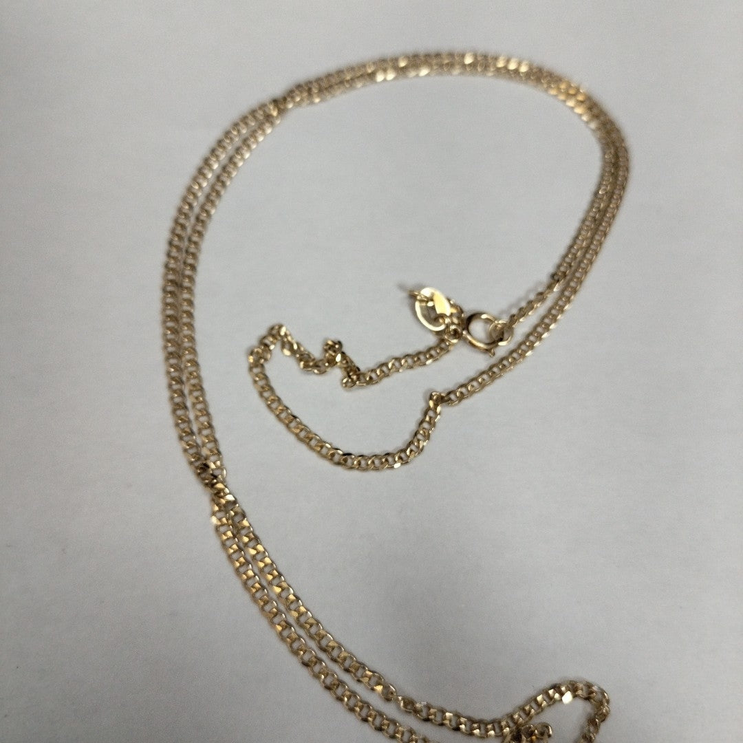CADENAS TEJIDO BARBADA ORO 10K 55 CM 3.8 GR (NUEVO)