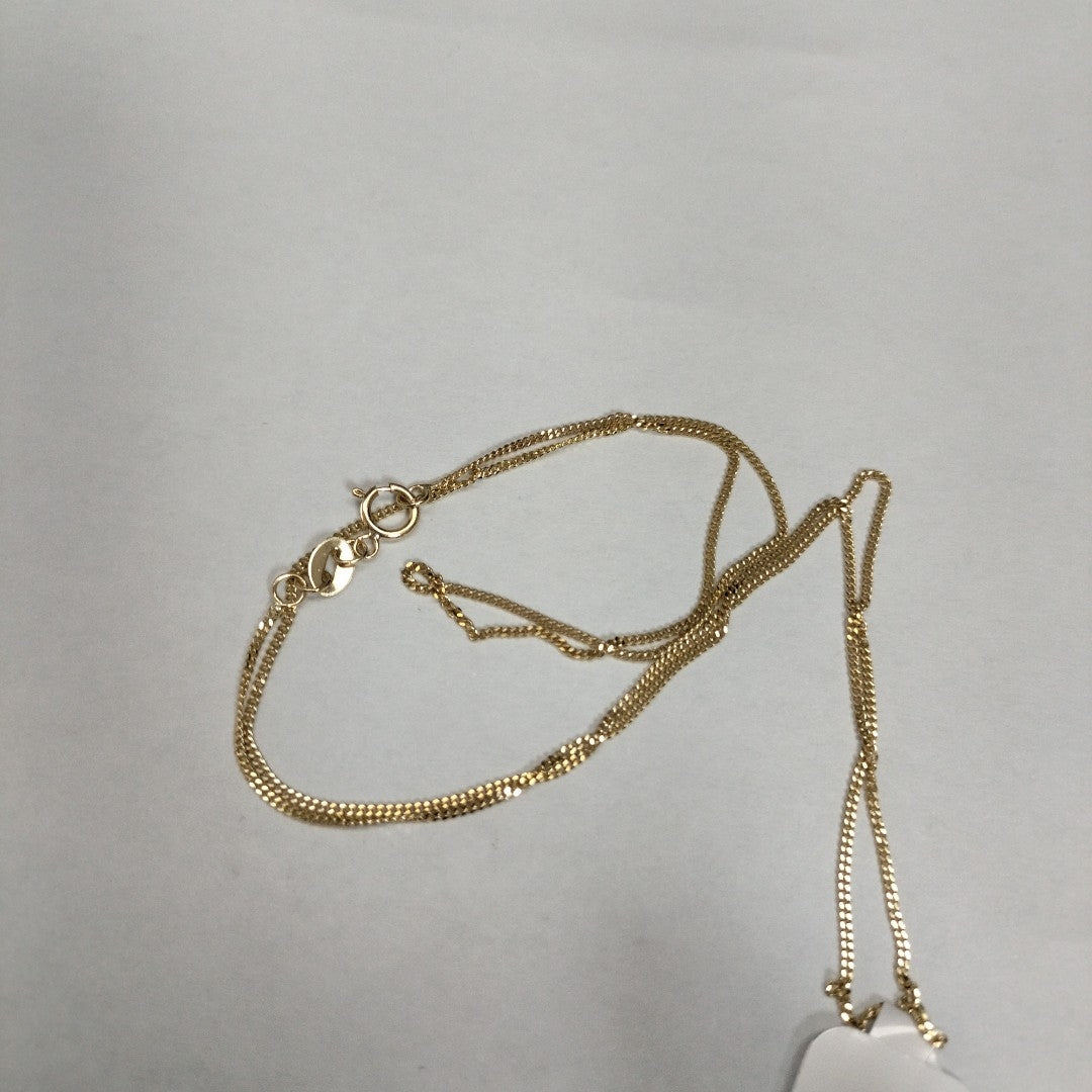 CADENAS TEJIDO BARBADA ORO 10K 50 CM 1.7 GR (NUEVO)