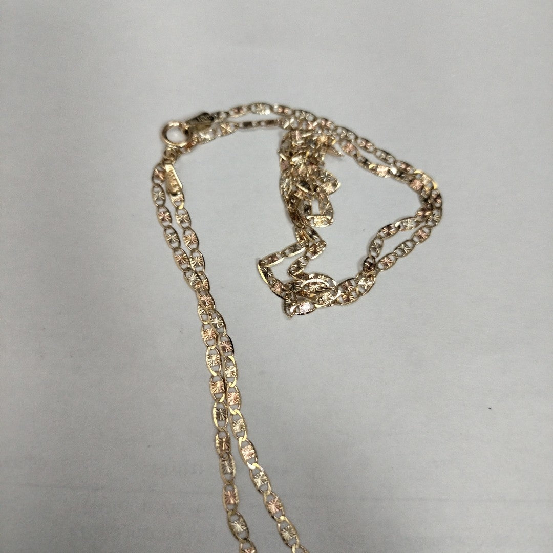 CADENAS TEJIDO GUCHI ORO 10K 55 CM 2.7 GR (NUEVO)