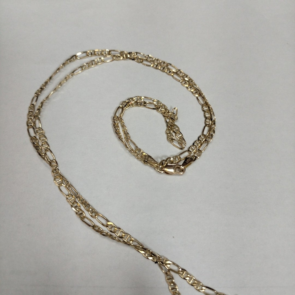 CADENAS TEJIDO FIGARO GUCHI ORO 10K 60 CM 5.3 GR (NUEVO)